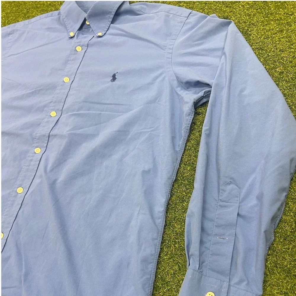 Polo Ralph Lauren Performance Shirt Mens Large Blue Long Sleeve Button Down L